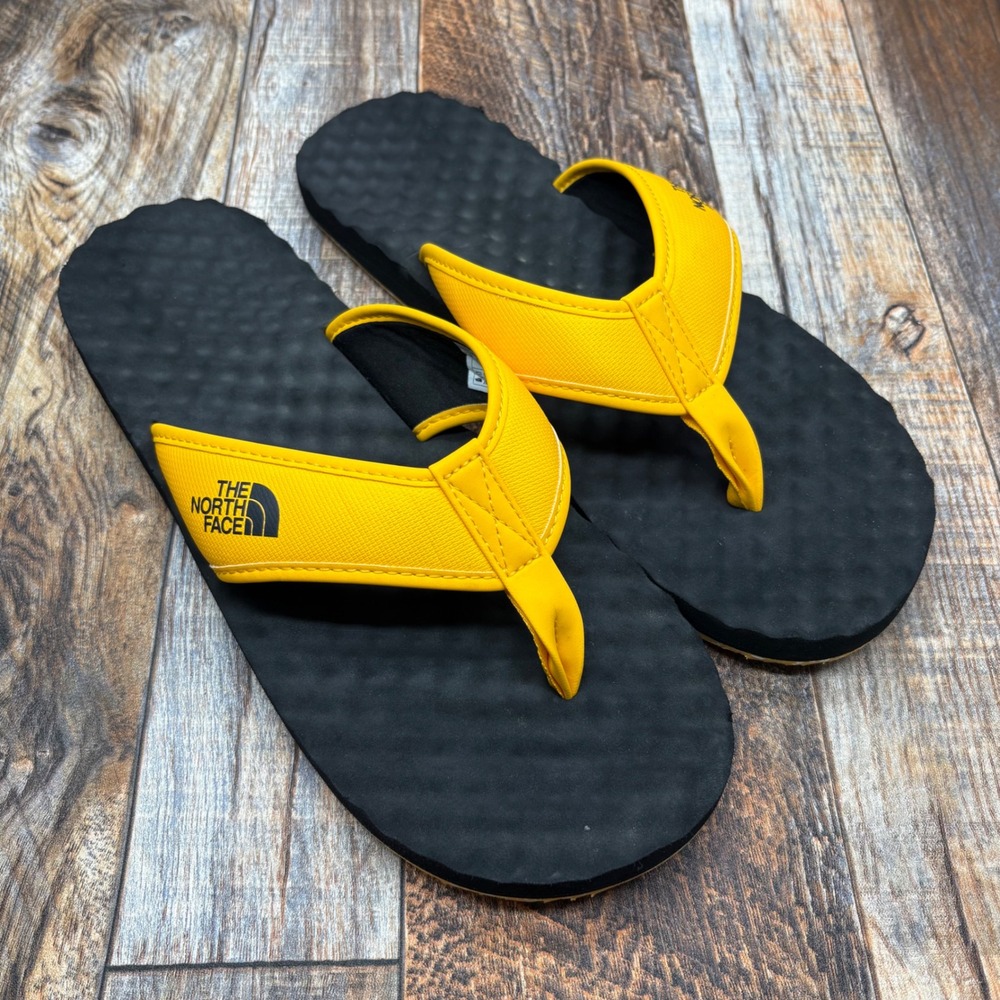 The North Face Base Camp II Mens Flip Flops Yellow Black Size‎ 11 NF0A47AA